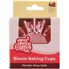 FunCakes Tazze da Forno Bloom Oro Rosa Metallico pk/48, Pirottini per Cupcake Muffin Brownies Tazze di Carta Pirottini sono Resistenti al Grasso, 48 Pezzi