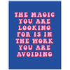 Artery8 Magic Work Avoiding Dipen Parmar Pink Blue Quote Living Room Large Wall Art Poster Print Thick Paper 18X24 Inch