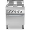 Cucina elettrica 4 piastre quadrate con forno elettrico ventilato 70x70x85 cm