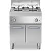 Friggitrice elettrica 2 vasche 10+10 lt su base con 2 porte