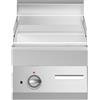 Fry top elettrico piastra liscia cromata, da banco 40x70x30 cm
