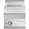 Fry top elettrico piastra rigata cromata, da banco 40x70x30 cm