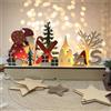 JINGTOPS Centrotavola Natalizio LEDalbero Di Natale Legno,Natale Decorazioni Casa Casette Natalizie Luminose,Decorazioni Tavola Natale Babbo Natale Da Interno,Renna Natalizia Paesaggio Natalizio In Movimento