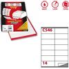 MARKIN Etichetta adesiva C/546 bianca 100fg A4 105x40mm (14et/fg) Markin
