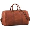 STILORD 'Vivaldo' Spazioso Borsone Pelle Uomo Viaggio Vintage Borsa Bagaglio a Mano Grande Borsa a Tracolla Elegante Gym Bag Donna Borsa Viaggio Vera Pelle, Colore:maraska - marrone