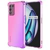 WILLIS EASSGU Custodia per Realme 9 (4G) / 9 Pro+ / 9 Pro+ FreeFire (6.5 Inches), Cover Silicone TPU Colore Sfumato Trasparente, Custodia per Telefono Antiurto e Antigraffio - Rosa Viola