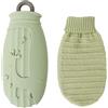 Tiardey Borsa dell'Acqua Calda Cartoon con Coperchio, Mini Borsa dell'Acqua Calda in Silicone da 500 ml per Impacco Caldo e Freddo, Borsa dell'Acqua Calda Portatile (Cervo Verde)