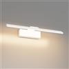 Klighten Lampada da specchio da bagno a LED, 40 cm, 12 W, IP44, da bagno, in alluminio, 60 LED, 1100 lumen, bianco caldo 3000 K, 40 cm