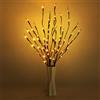 URAQT Catena Luminosa a LED 73 cm, 3 Pezzi Luci del Ramo Pieghevole Con 60 LED, Luci da Interno a Ramoscello, Decorazione per Feste e Natale, Luci Decorative per la Casa (Luce Caldo)