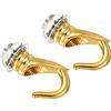 YOKIVE 2pz Lega M10 Soffitto Gancio, Placca Sospensione Apparecchi Gancio | Sospeso Lampadario Luce, Ottimo per Casa (Elettroforetico Oro, 0,91x1,22-)