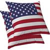 ggaimwf Bandiera americana Fodera per cuscino Bandiera USA Cuscini per il Giorno dell'Indipendenza Quadrato in Effetto Lino Copricuscini Casa Federa decorativa Sedia Camera Soggiorno 50x50cm Set di 2
