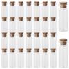 Nivofu 30 Pezzi Bottiglie di Vetro Piccole 10ml, Provetta con Tappo in Sughero, Bottiglie di Vetro Piccole Tappo Sughero, Vasetti Vetro Piccoli per Decorazione Partito o Artigianato fai da te