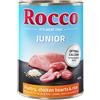 Rocco Junior 6 x 400 g umido per cane - Pollame con Cuori di Pollo e Riso