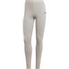 adidas Donna Essentials Linear Cotton Leggings, Black/White, S