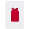 Tezenis Canotta Basic Spalla Larga In Cotone Bimbi Unisex Unisex Rosso