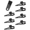 Windhager Clip per teloni, supporto, supporto, clip di fissaggio per teloni o tende, set 8 pezzi, nero, 8,3 x 2,6 x 2,8 cm, 07010