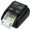 ZENACASA Rilevatore Banconote False e Conta Banconote con schermo tattile - per EUR, USD e GBP - Portatile Compatto e Leggero