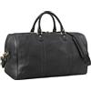 STILORD 'Vivaldo' Spazioso Borsone Pelle Uomo Viaggio Vintage Borsa Bagaglio a Mano Grande Borsa a Tracolla Elegante Gym Bag Donna Borsa Viaggio Vera Pelle, Colore:nero