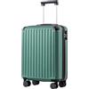 COOLIFE Valigetta da cabina 55 x 35 x 20 cm per Ryanair, bagaglio a mano, valigia rigida con serratura TSA e 4 ruote gemelle, verde scuro, 55 x 40 x 20cm, Valigetta rigida da viaggio
