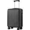 COOLIFE Valigetta da cabina 55 x 35 x 20 cm per Ryanair, bagaglio a mano, valigia rigida con serratura TSA e 4 ruote gemelle, Nero , 55 x 40 x 20cm, Valigetta rigida da viaggio