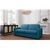 Mondo Sofa Group Divano Letto BOHEME Reversibile 3 Posti e Letto Struttura in Metallo e Legno Imbottitura in Gomma di Poliuretano Rivestimento in Tessuto Rete Elettrosaldata Colore: Turquoise