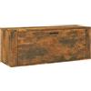prissent Scarpiera da Ingresso Organizzatore Scarpiera a Muro Mobile per Calzature per Soggiorno Camera da Letto o Corridoio Arredo Versatile Design Salvaspazio Rovere Fumo 100x35x38 cm
