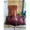 Fatto a mano Borsone da viaggio vintage fatto a mano 20" borsa casual in vera pelle omaggio