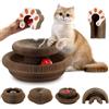 Mittimiya 2 in 1 Magic Organ Cat Scratching Board, Tiragraffi per gatti, pieghevole, interattivo, con campana, giochi per gatti, in cartone antigraffio per interni ed esterni