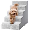 KSIIA Scala per Cani di Piccola Taglia e Gatti Anziani - Altezza 55 cm, Con Rivestimento Rimovibile e Lavabile - Rampa Antiscivolo per Letto, Divano