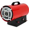 EBERTH Termoventilatore Industriale a Gas da 30kW, Generatore di Aria Calda, Portata 650m³/h con Tubo Flessibile, riduttore di pressione, bombola gas propano/butano, protezione surriscaldamento