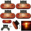 Formplas 4 x LED Luci di Posizione Laterali Indicatore Ingombro Arancia Giallo Ambra Camion Rimorchio Furgoni 12v 24v E9