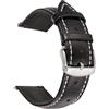 MaEiol 22mm Cinturino in Pelle per Huawei Watch GT 5 Pro 46mm /Huawei Watch GT 5/GT 4/GT 3/GT 2 46mm, Bracciale Ricambio per Huawei Watch 4 46mm /Huawei Watch 4 Pro 48mm /HUAWEI WATCH Ultimate - Nero
