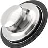 cozydiscount Tappo per lavello da cucina - Design Stopper - Acciaio INOX e gomma 100% pura - Dimensione standard 85/89 mm Cromo Lucido