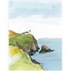 Artery8 Scotland Mull of Kintyre Lighthouse Watercolour Living Room Large Wall Art Poster Print Thick Paper 18X24 Inch