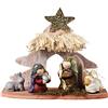 Zarivy Presepe con 5 figure e stalla, dimensioni 15x8x13cm. Perfetto per decorare la tua casa a Natale. Senti la magia della scena natalizia con dettagli autentici. Ideale per collezionisti.
