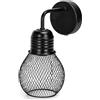Blendend Applique metallico di colore nero, con attacco E27, ideale per ambienti moderni. Non include sorgente luminosa, progettata per integrarsi perfettamente in qualsiasi spazio senza scavare.