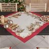 PETTI Artigiani Italiani - Centrotavola Natalizio, Centrotavola da Tavolo Cucina Natalizio, Runner Centrotavola 90x90 cm, Centrotavola Vintage Xmas, 100% Made in Italy