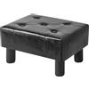 YMYNY Poggiapiedi Ottomano, Sgabello Basso, Sgabello Rettangolare Con Gambe In legno Per Sedia, Soggiorno, Divano, Ingresso, Camera Da Letto 40 × 30.5 × 22.5CM Nero HBD038B