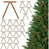 BKEPDY 24 Pezzi Fiocchi di Natale Nastro Decorativo per Albero di Natale Fiocchi dell'Albero di Natale Decorazioni Natalizie per Feste di Natale e Celebrazioni Familiari （Marrone）