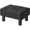 YMYNY Poggiapiedi Ottomano, Sgabello Rettangolare Con Gambe In legno Per Sedia, Soggiorno, Divano, Ingresso, Camera Da Letto 40 × 30.5 × 22.5CM Nero HBD039B