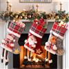UEOTO Calze Befana Vuote 3 Set, Piccole Calze Natalizie da Appendere Personalizzate Calza della Befana Vuota Personalizzata, Piccoli Calze di Natale da Appendere al Camino Decorazioni Natalizie per la Casa