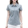 New front Magliette Polo Donna Polo Cotone Maniche Corte T Shirt Donna Manica Corta Maglietta Estiva da Donna vestibilità Classica Donna Cotone Confortevole e Traspirante Bianco 3XL