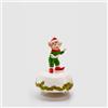 EDG Enzo De Gasperi Carillon Elfo in Piedi 15cm Porcellana Decorazione Natalizia