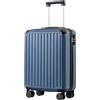 COOLIFE Valigetta da cabina 55 x 35 x 20 cm per Ryanair, bagaglio a mano, valigia rigida con serratura TSA e 4 ruote gemelle, Blu scuro, 55 x 40 x 20cm, Valigetta rigida da viaggio