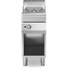 Griglia a gas in acciaio inox, su base armadiata aperta 40x70x85 cm