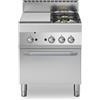 Tuttapiastra a gas 2 fuochi forno a gas 70x70x85 cm