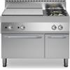 Tuttapiastra a gas + 2 fuochi con forno a gas 110x70x85 cm