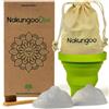 Nakungoo Disc Disco Mestruale Morbido 100% Silicone Medicale Certificato, Riutilizzabile, per Rapporti Sessuali | Kit 2 Misure (S e L) per Flusso Abbondante e Leggero con Sterilizzatore ed Accessori