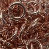 Moschettone Anello a Molla in Argento 925/°°° Dorato Rosa - PR
