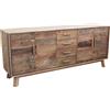 MIlani Home PEZ - madia con 4 ante e 4 cassetti in legno di pino riciclato